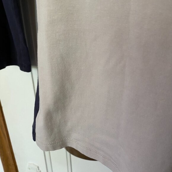 Max Mara Weekend Casual Jersey | Women's Navy & Beige Long Sleeve Shirt - Picture 4 of 12